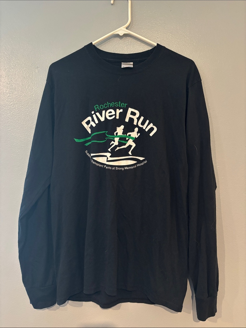 Rochester River Run Long Sleeve Graphic Tee - Black